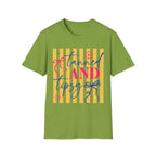 T-Shirt — "Tanned and Tidy" Striped Summer Graphic Tee