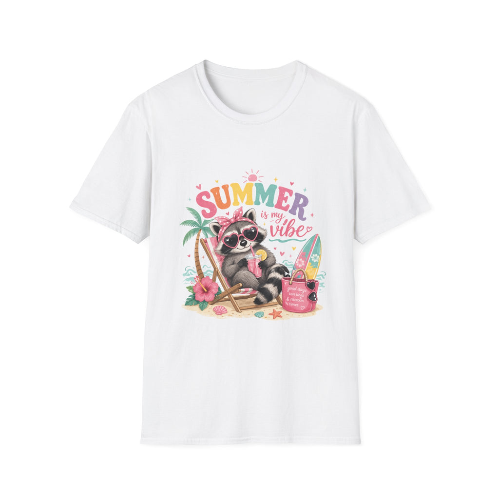 Summer Vibes Raccoon T-Shirt