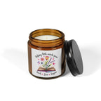 Teacher Appreciation Soy Candle — “Helping Little Minds Grow” Amber Jar (Multi-Size)