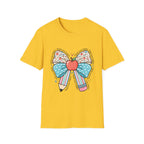 Teacher Bow T-Shirt — "Teach, Love, Inspire"