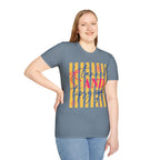 T-Shirt — "Tanned and Tidy" Striped Summer Graphic Tee