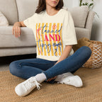 T-Shirt — "Tanned and Tidy" Striped Summer Graphic Tee