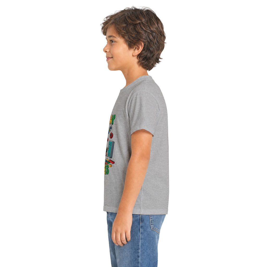 Kids Tee - "First Day Vibes" Colorful School Graphic