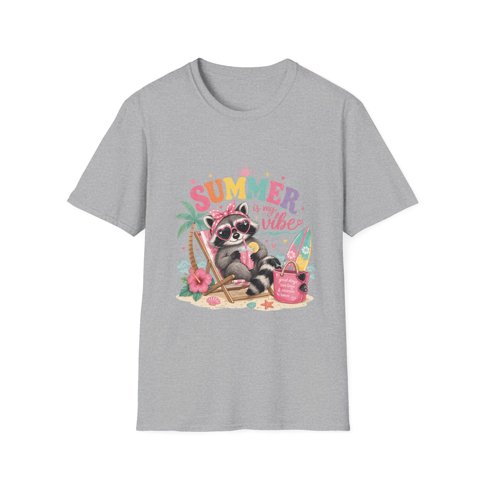 Summer Vibes Raccoon T-Shirt