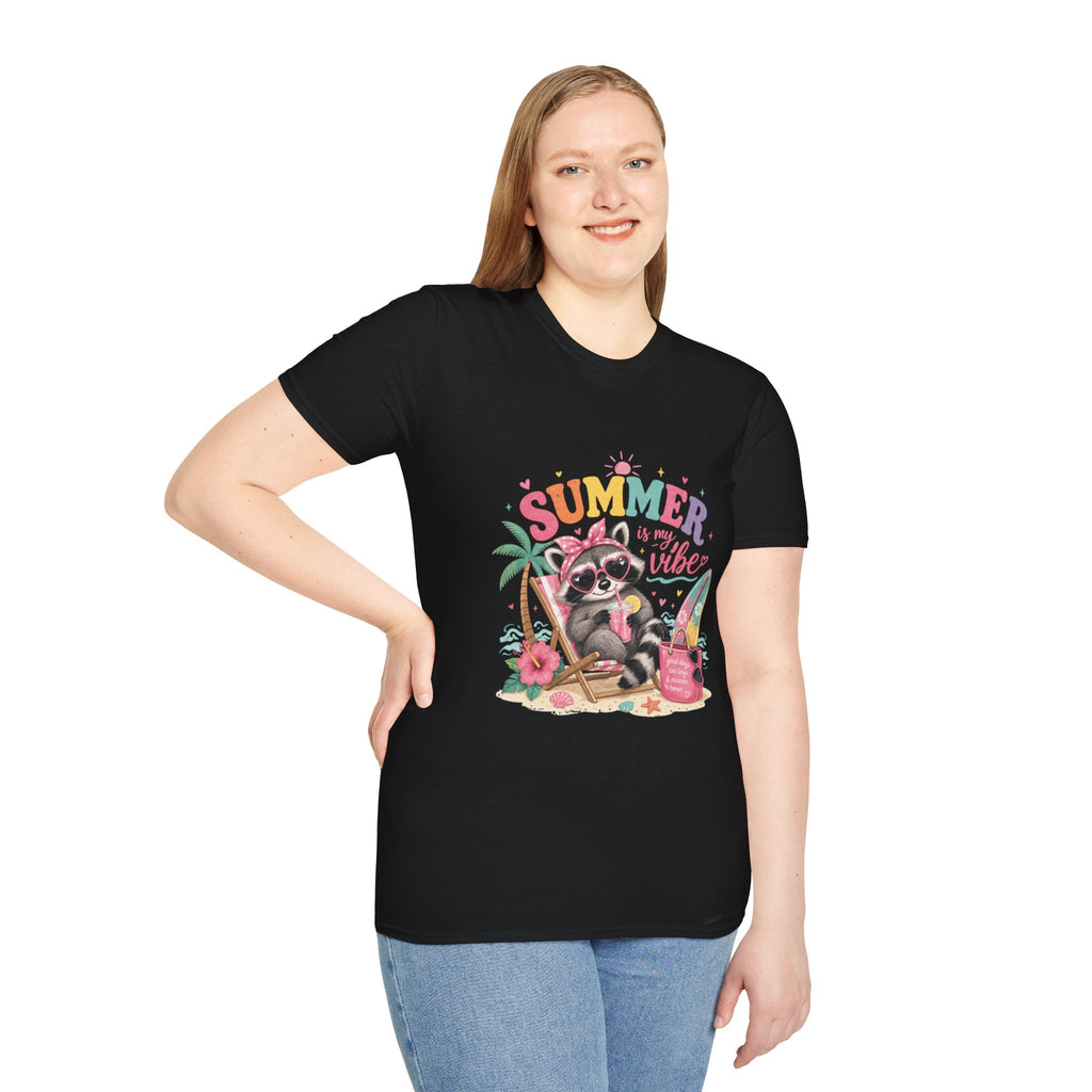 Summer Vibes Raccoon T-Shirt