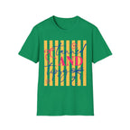 T-Shirt — "Tanned and Tidy" Striped Summer Graphic Tee