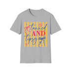 T-Shirt — "Tanned and Tidy" Striped Summer Graphic Tee