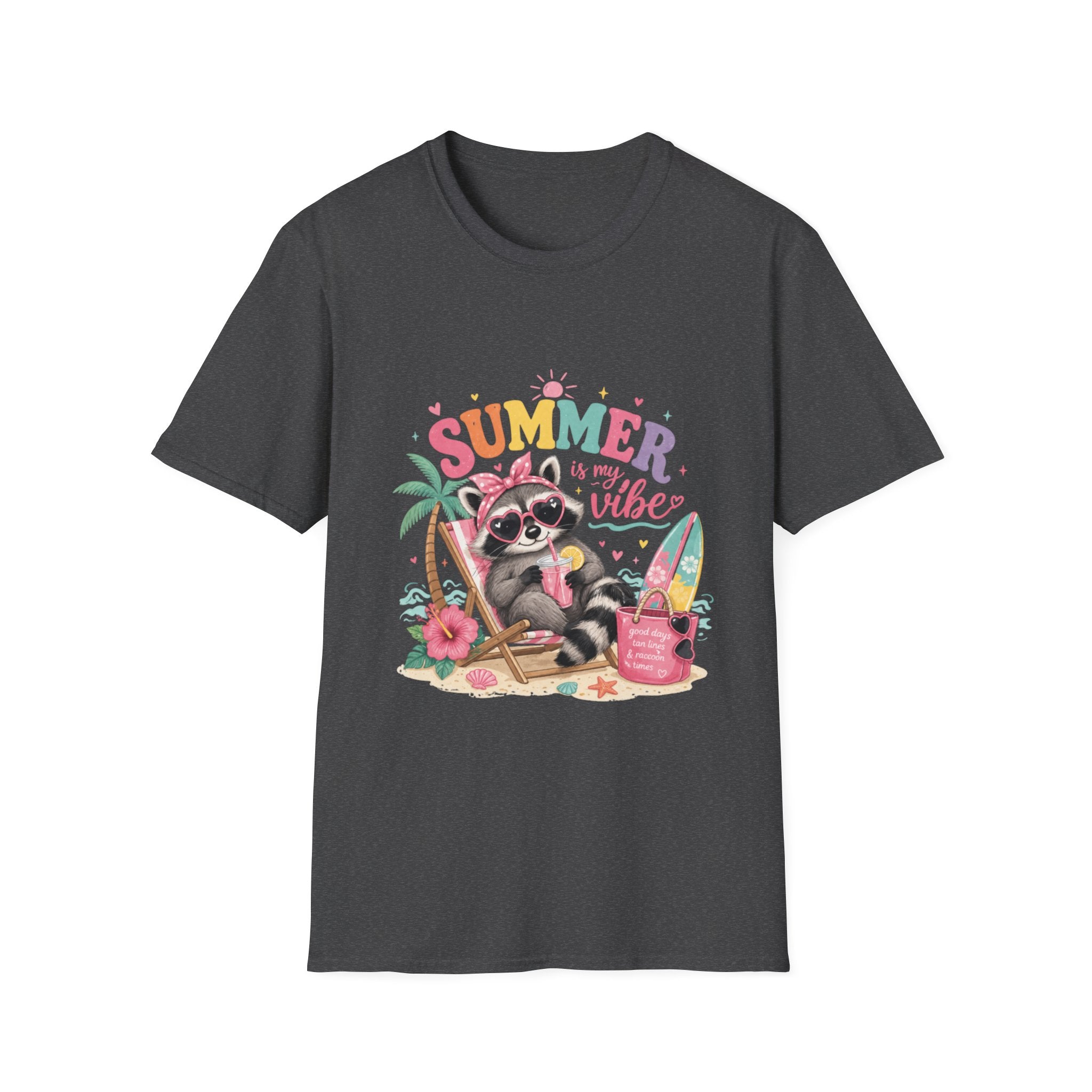 Summer Vibes Raccoon T-Shirt