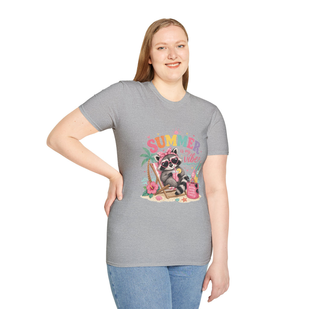 Summer Vibes Raccoon T-Shirt