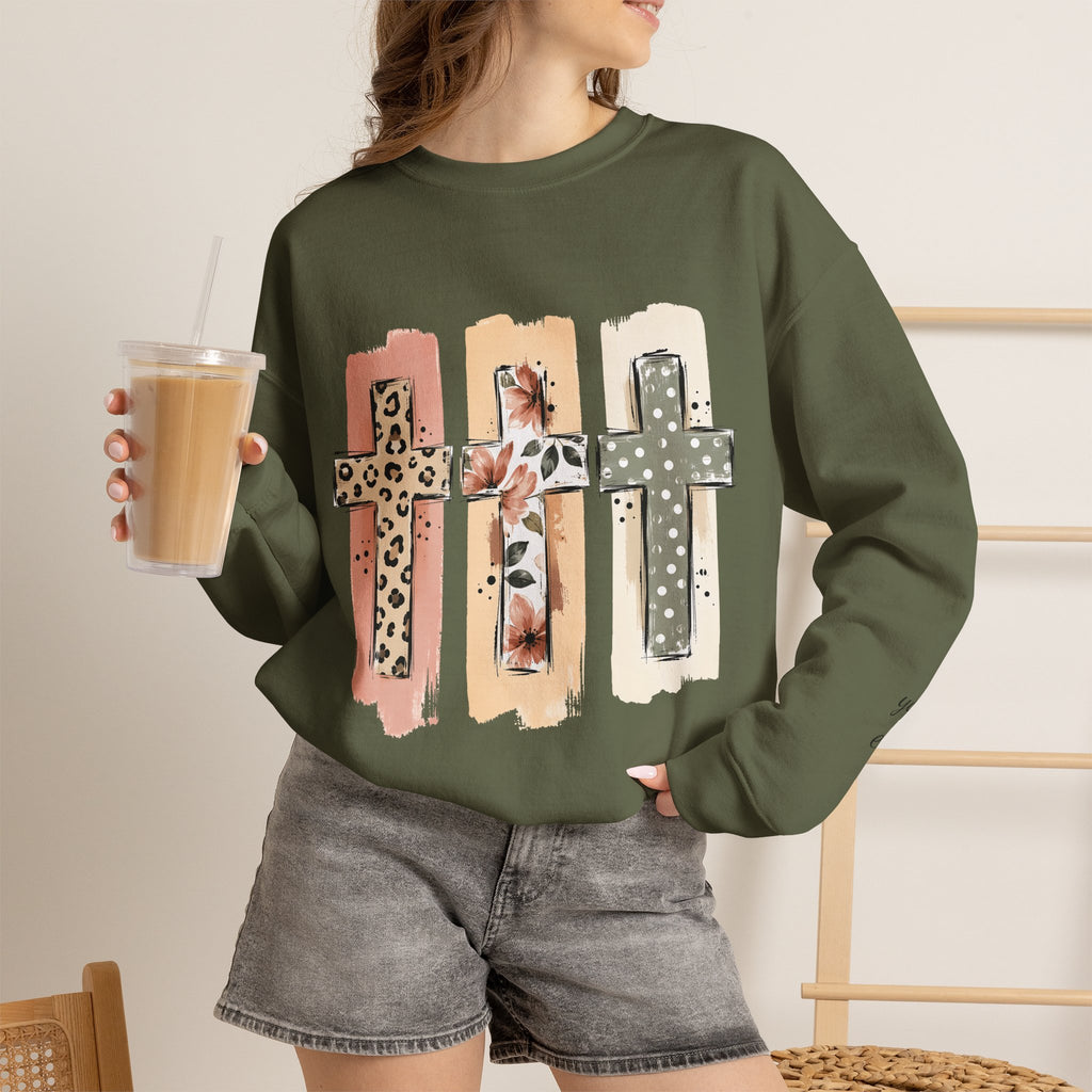 Christian Cross Crewneck Sweatshirt