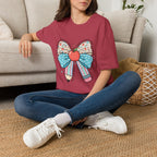 Teacher Bow T-Shirt — "Teach, Love, Inspire"