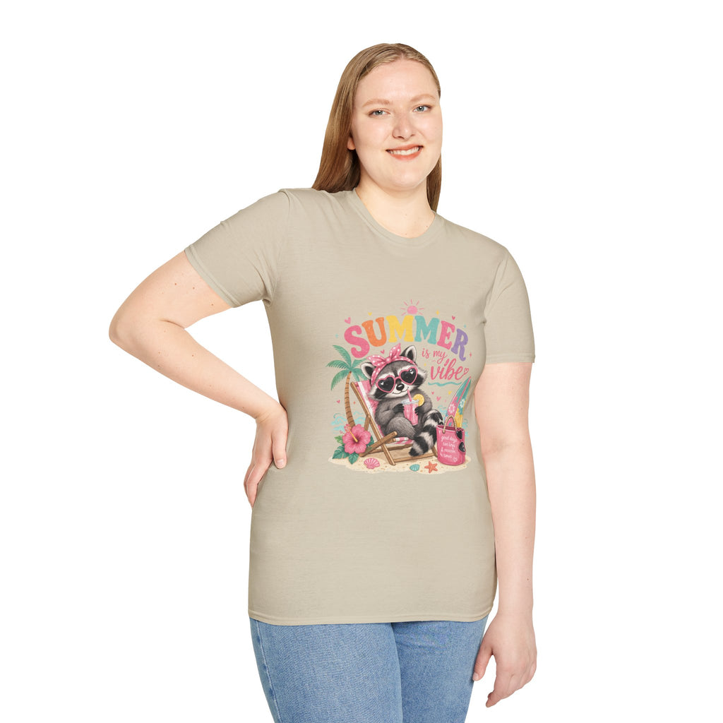 Summer Vibes Raccoon T-Shirt