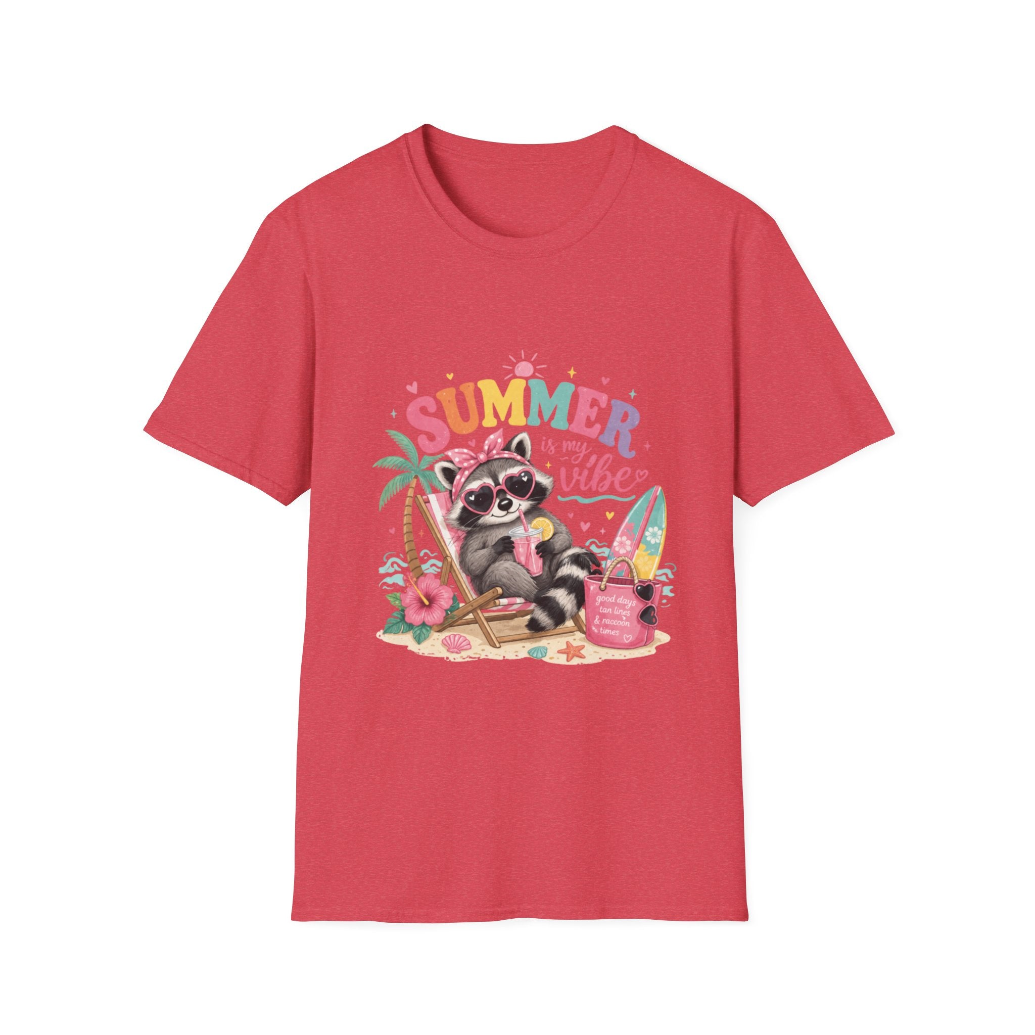 Summer Vibes Raccoon T-Shirt