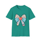 Teacher Bow T-Shirt — "Teach, Love, Inspire"
