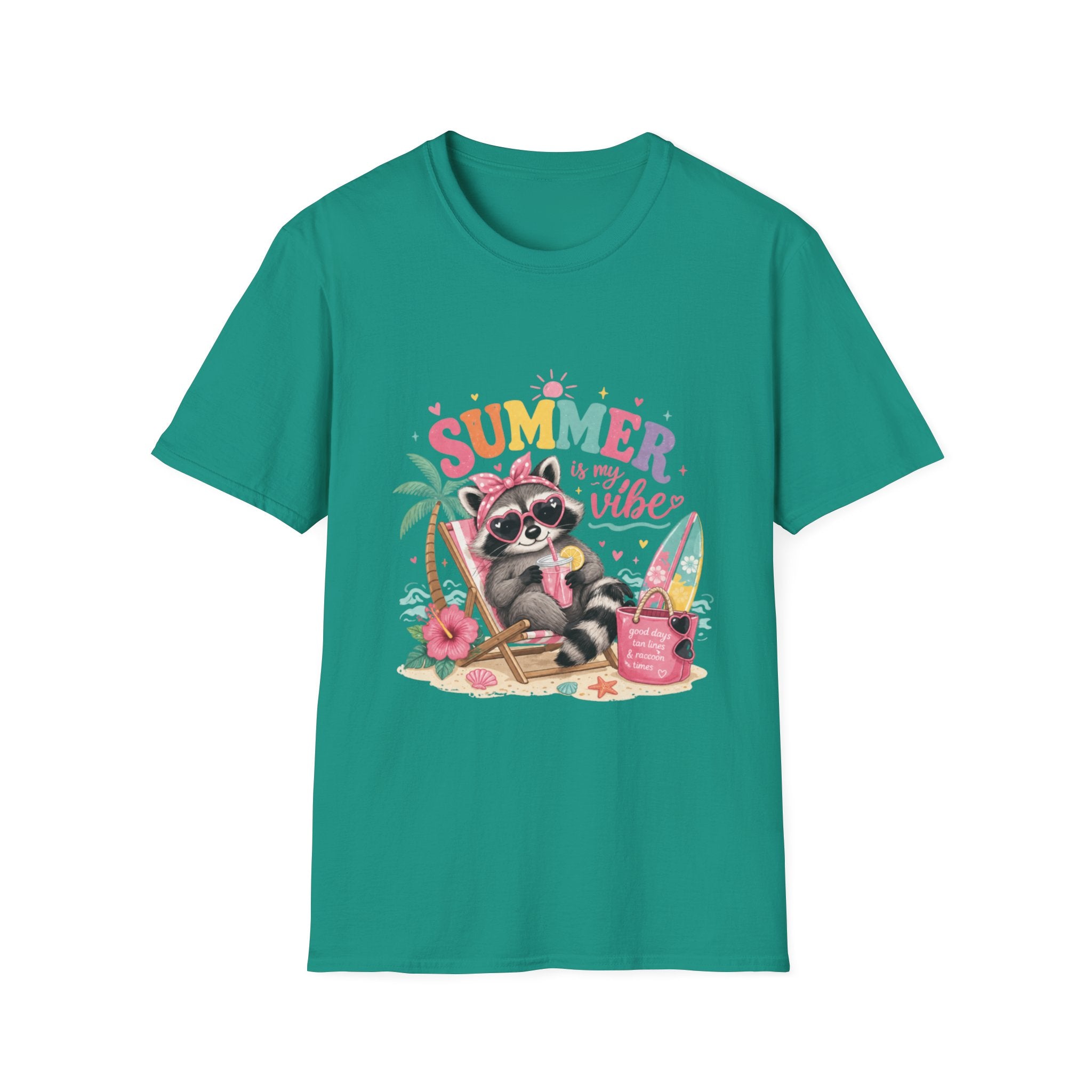 Summer Vibes Raccoon T-Shirt