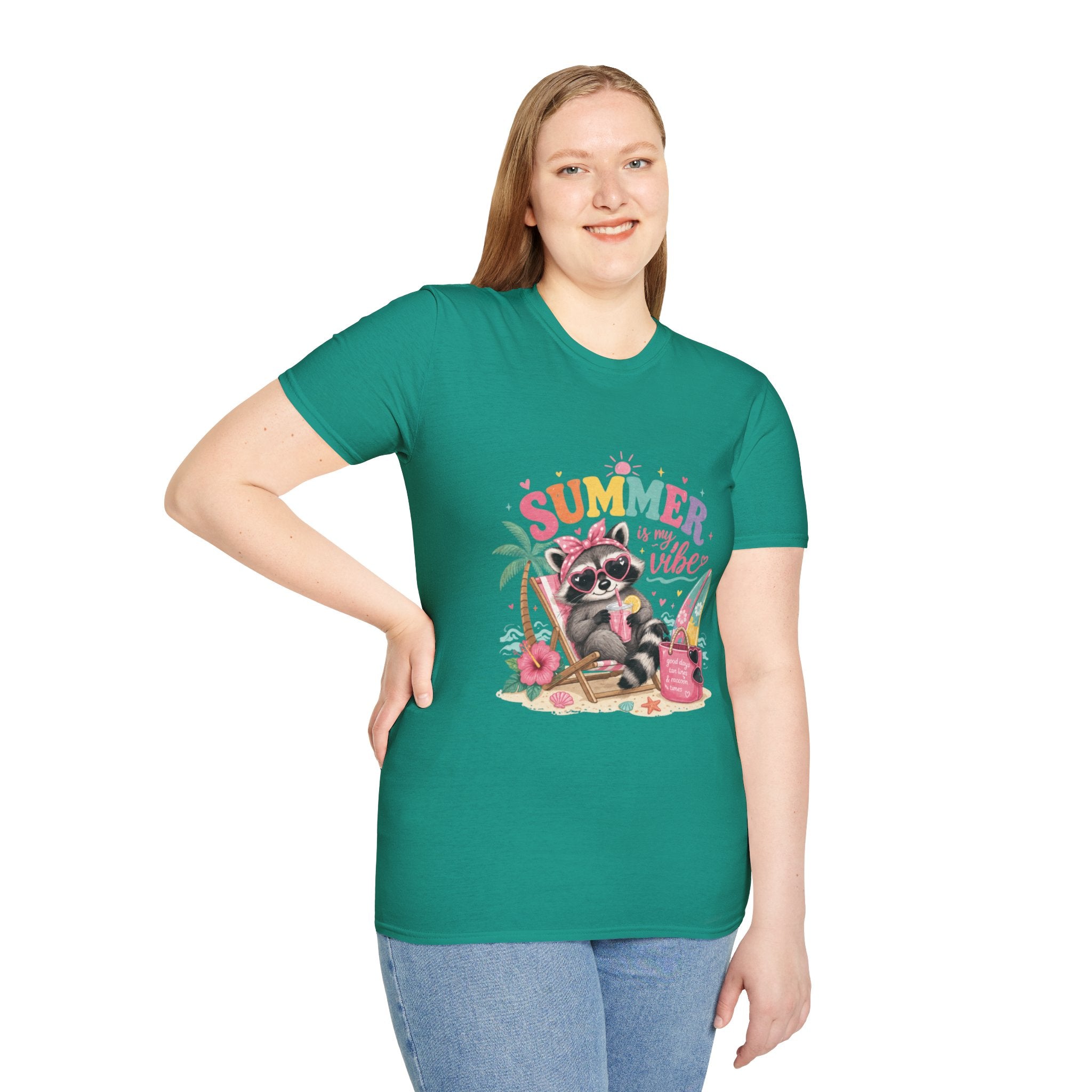 Summer Vibes Raccoon T-Shirt
