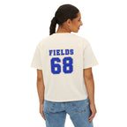 Tree Hill 68 Boxy Tee — Women's Retro Varsity Top (Fields 68 on Back)