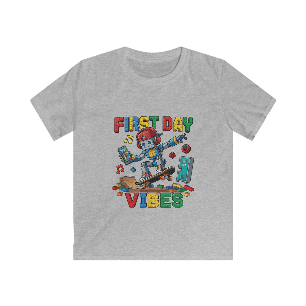 Kids Tee - "First Day Vibes" Colorful School Graphic