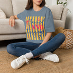 T-Shirt — "Tanned and Tidy" Striped Summer Graphic Tee