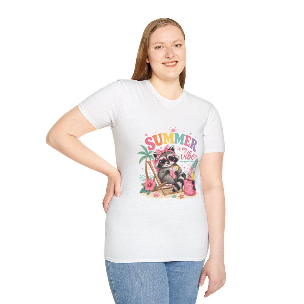 Summer Vibes Raccoon T-Shirt