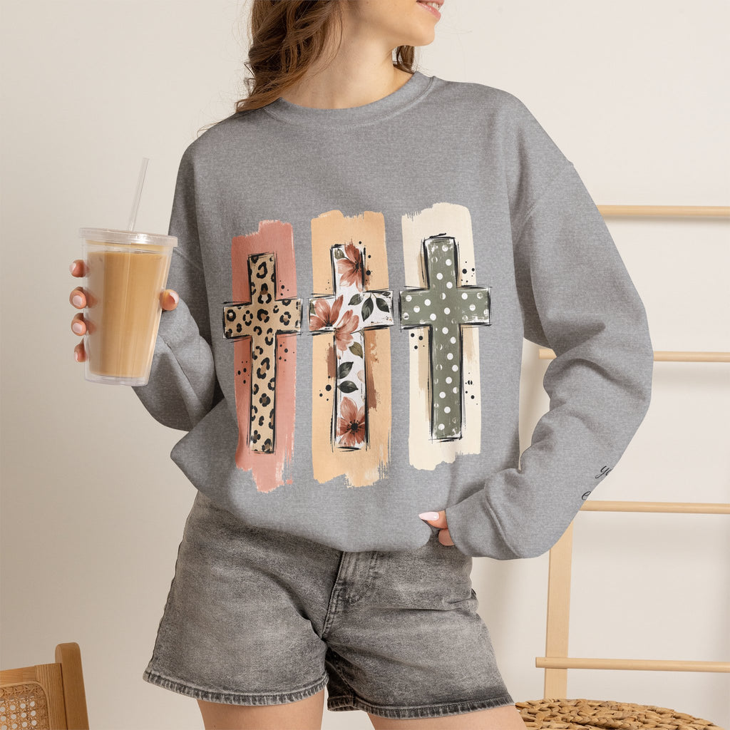 Christian Cross Crewneck Sweatshirt