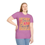 T-Shirt — "Tanned and Tidy" Striped Summer Graphic Tee