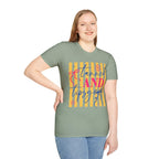 T-Shirt — "Tanned and Tidy" Striped Summer Graphic Tee