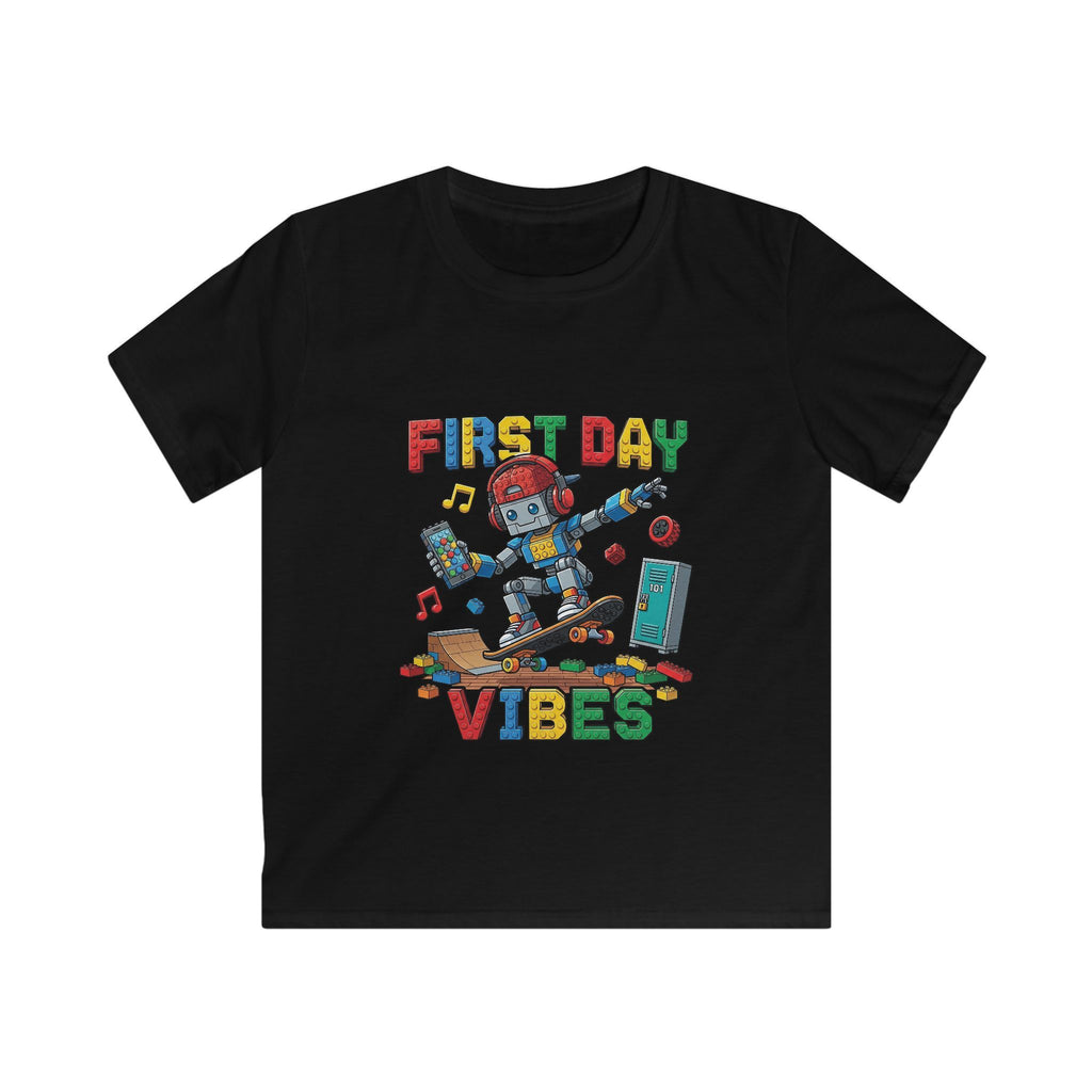 Kids Tee - "First Day Vibes" Colorful School Graphic