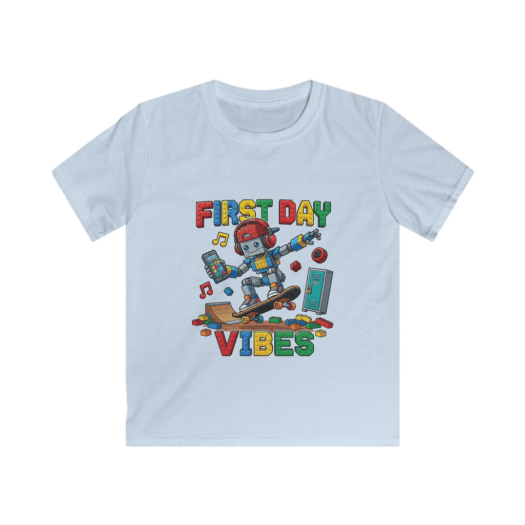 Kids Tee - "First Day Vibes" Colorful School Graphic
