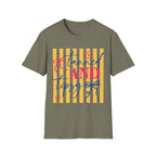 T-Shirt — "Tanned and Tidy" Striped Summer Graphic Tee