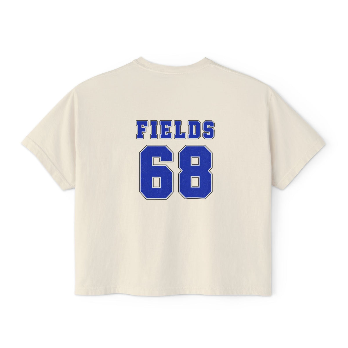 Tree Hill 68 Boxy Tee — Women's Retro Varsity Top (Fields 68 on Back)