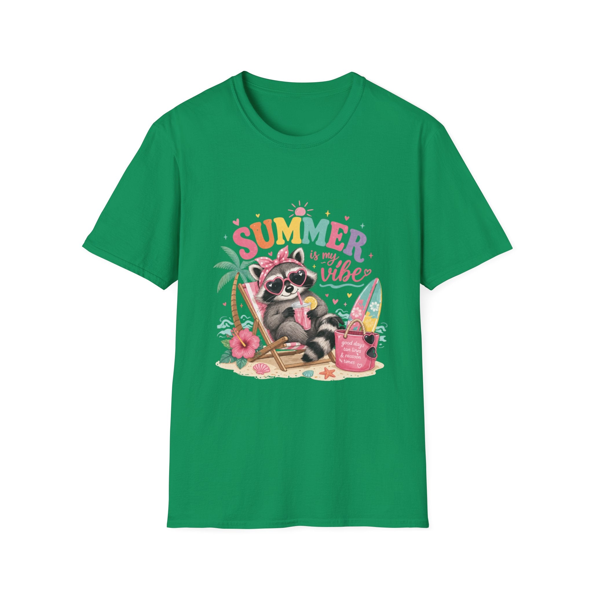 Summer Vibes Raccoon T-Shirt
