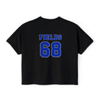 Tree Hill 68 Boxy Tee — Women's Retro Varsity Top (Fields 68 on Back)
