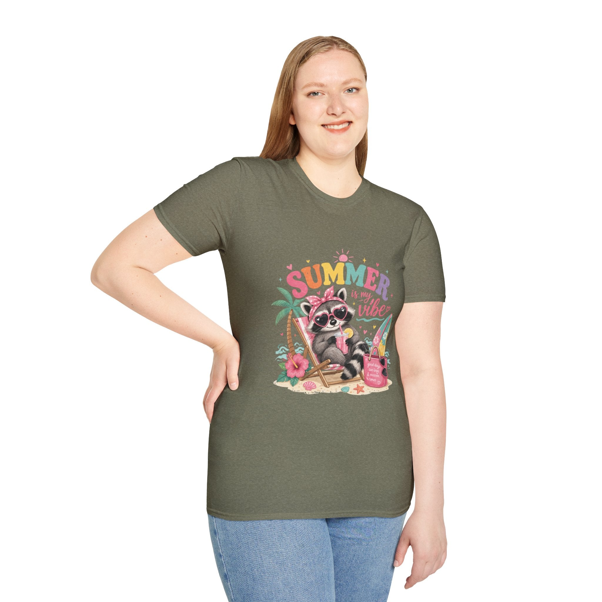 Summer Vibes Raccoon T-Shirt