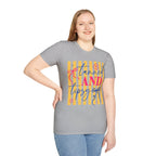 T-Shirt — "Tanned and Tidy" Striped Summer Graphic Tee