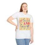 T-Shirt — "Tanned and Tidy" Striped Summer Graphic Tee