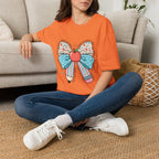 Teacher Bow T-Shirt — "Teach, Love, Inspire"