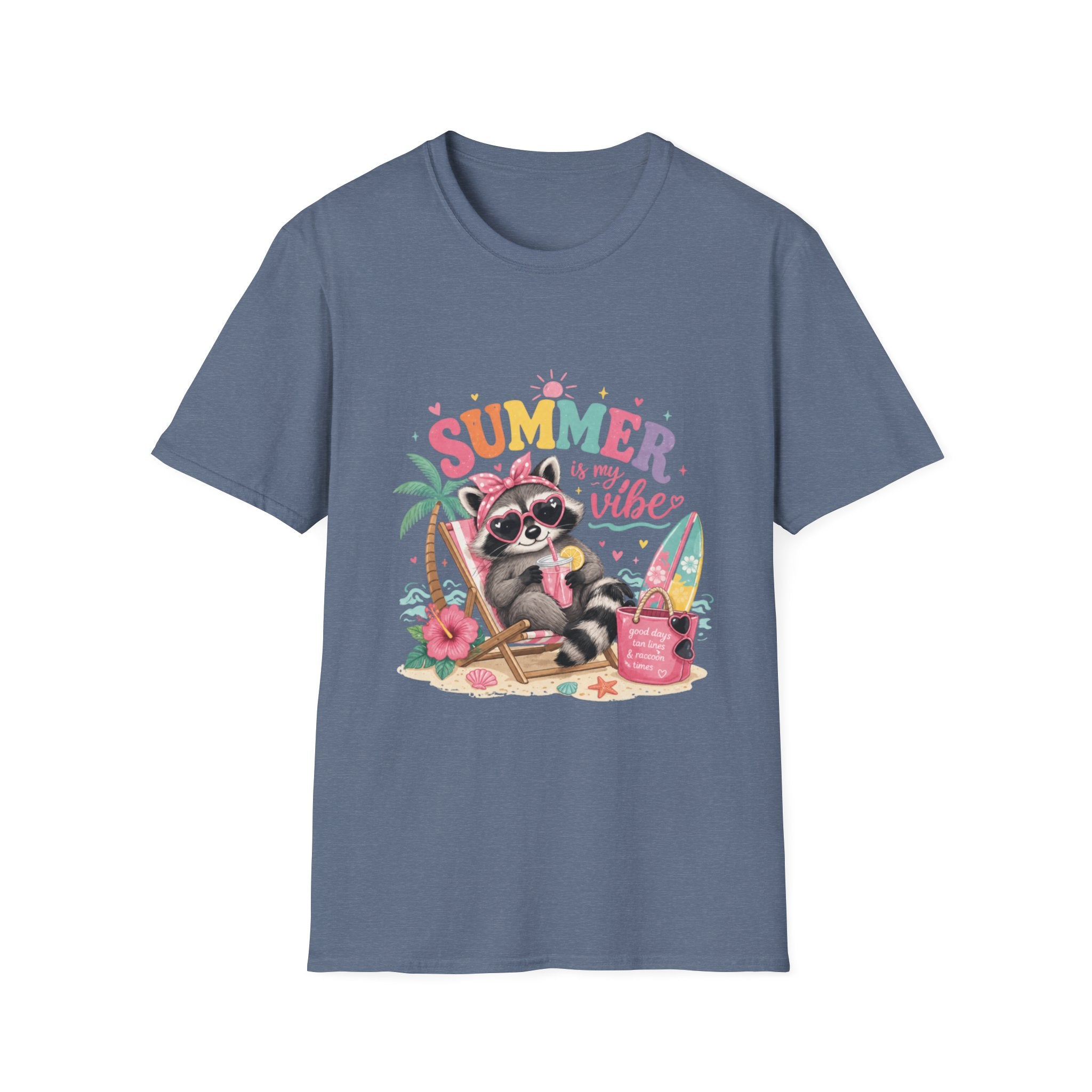 Summer Vibes Raccoon T-Shirt