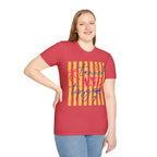 T-Shirt — "Tanned and Tidy" Striped Summer Graphic Tee