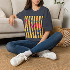T-Shirt — "Tanned and Tidy" Striped Summer Graphic Tee