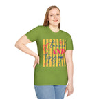 T-Shirt — "Tanned and Tidy" Striped Summer Graphic Tee