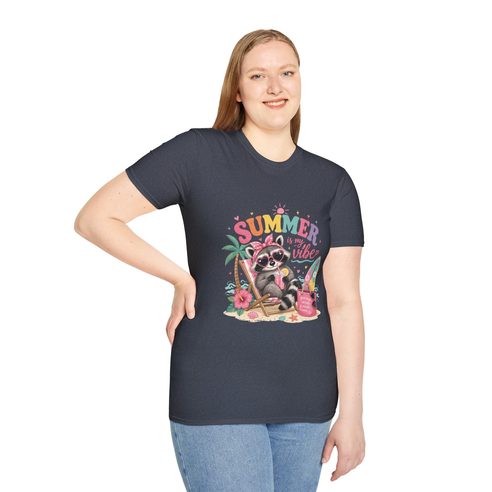 Summer Vibes Raccoon T-Shirt