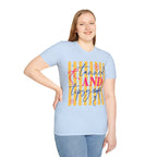 T-Shirt — "Tanned and Tidy" Striped Summer Graphic Tee
