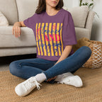 T-Shirt — "Tanned and Tidy" Striped Summer Graphic Tee