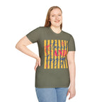 T-Shirt — "Tanned and Tidy" Striped Summer Graphic Tee