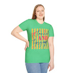 T-Shirt — "Tanned and Tidy" Striped Summer Graphic Tee