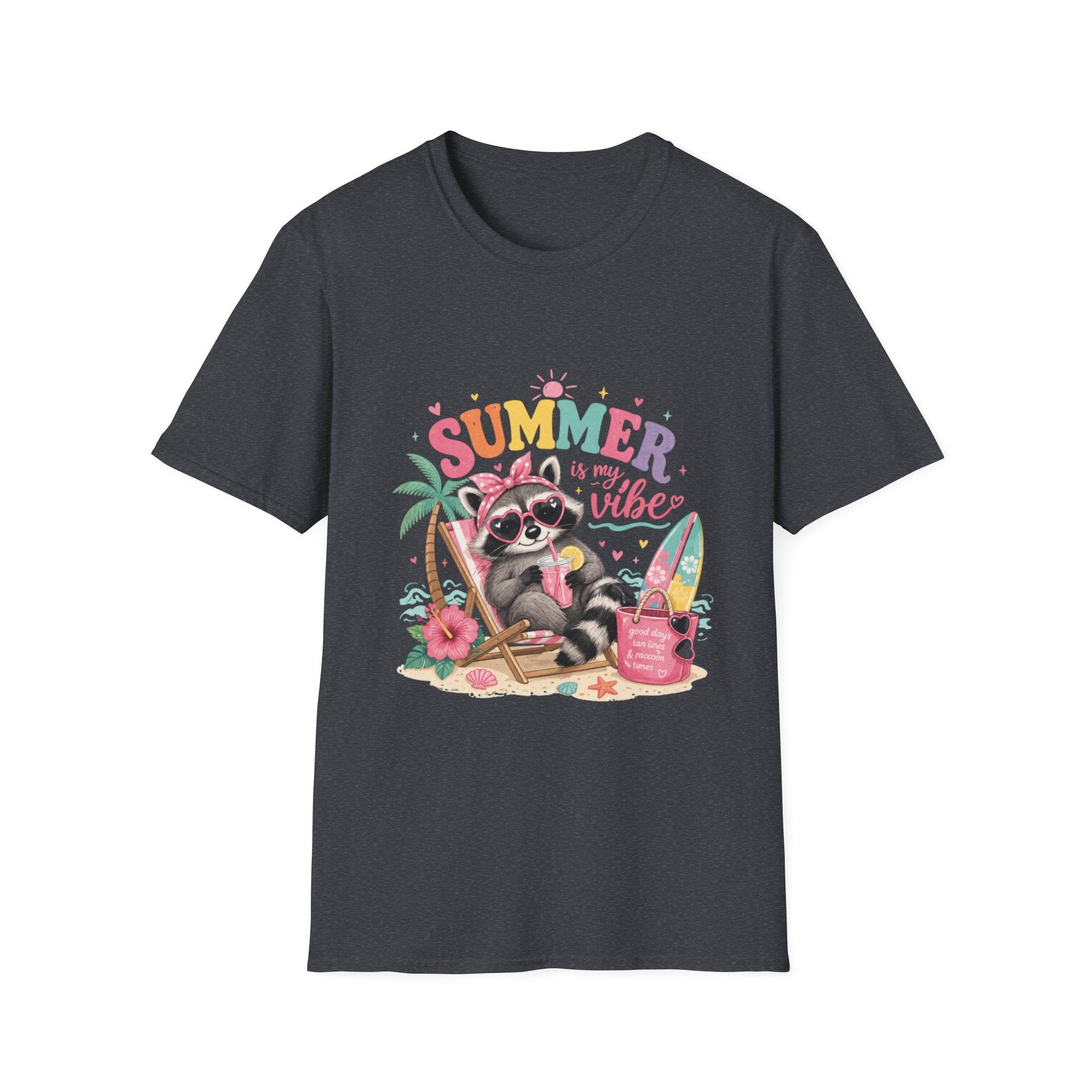 Summer Vibes Raccoon T-Shirt