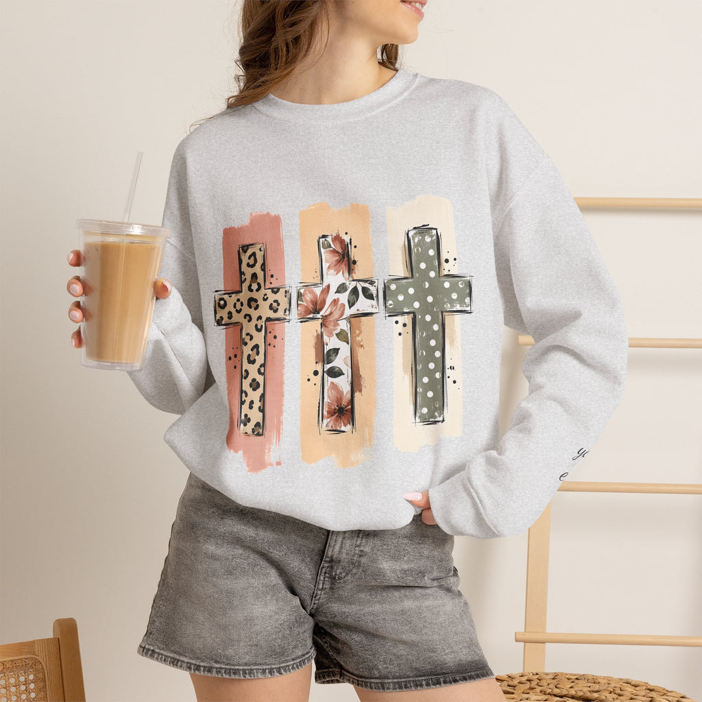Christian Cross Crewneck Sweatshirt