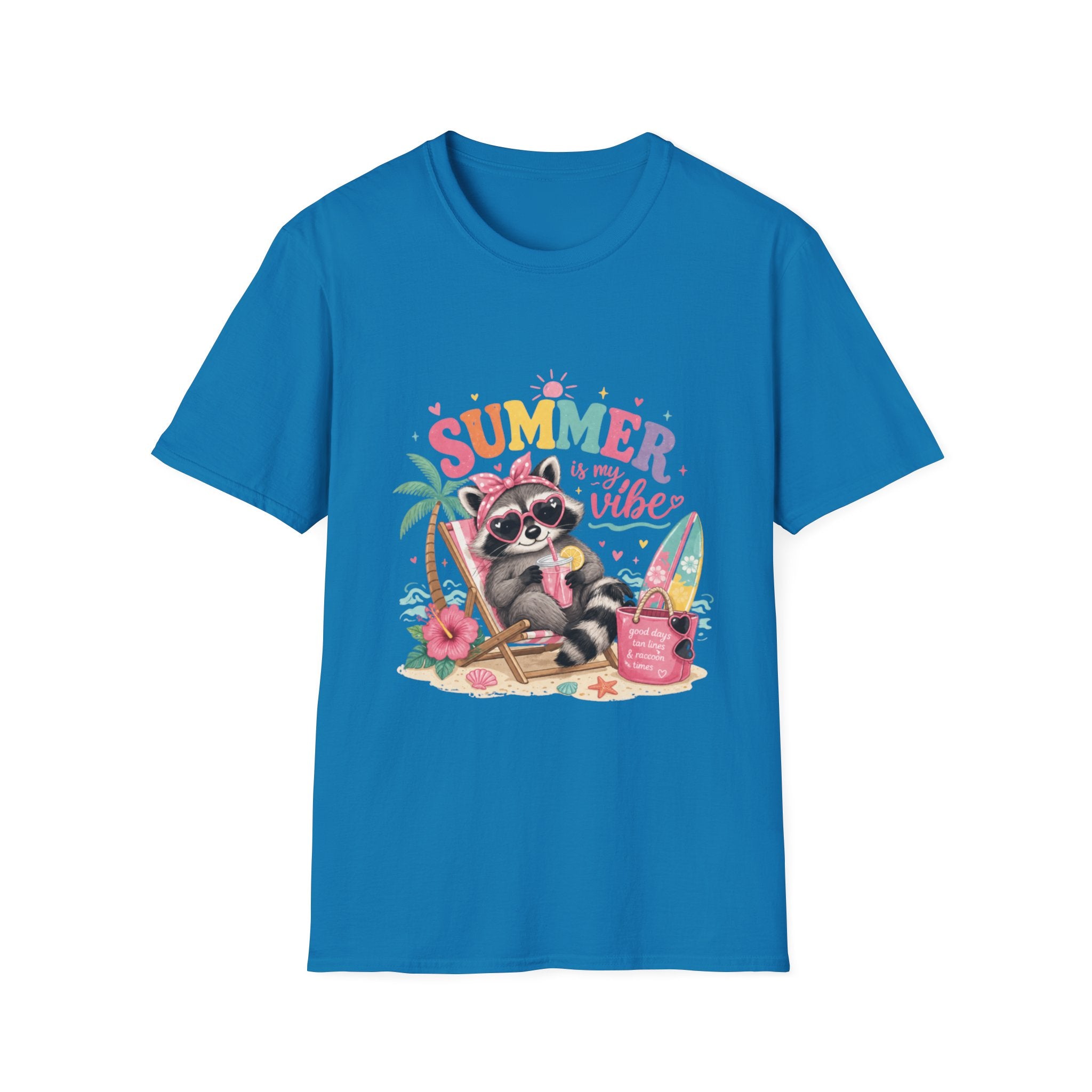Summer Vibes Raccoon T-Shirt